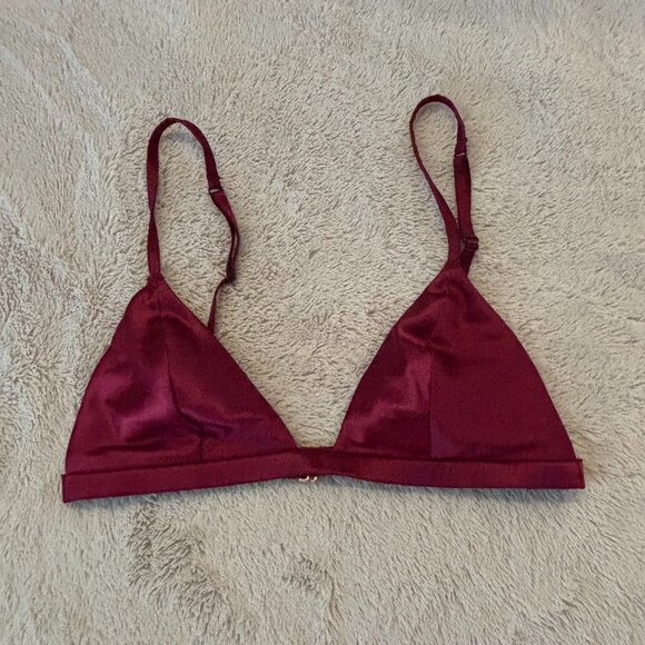 Victoria's Secret Rent Silk Triangle Bralette - Picture 1 of 3